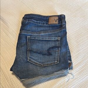 American Eagle Outfitters Dark Blue Denim Shorts